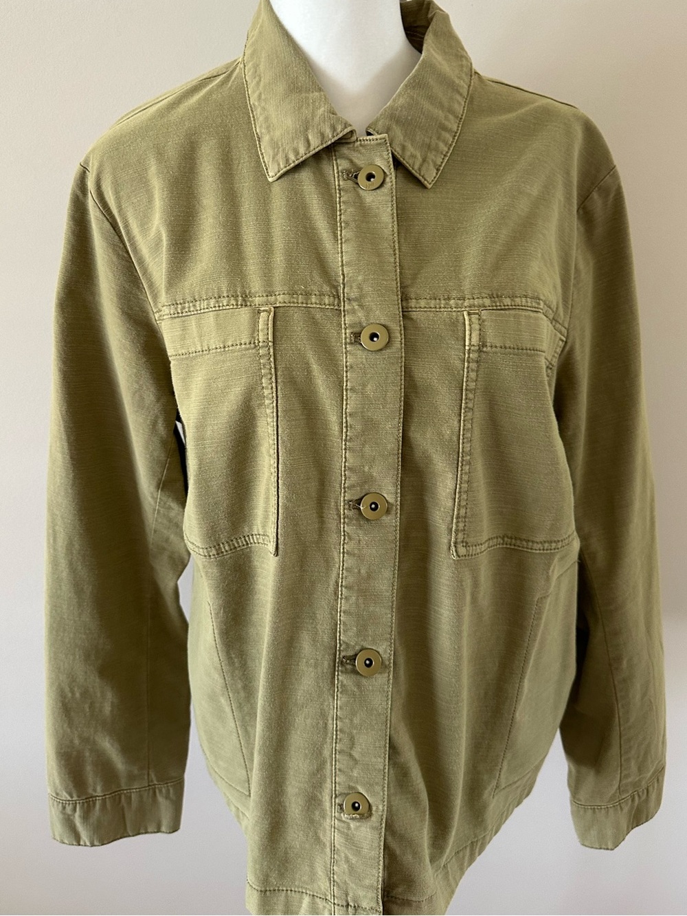 J Jill Olive Jacket Sz L NWT